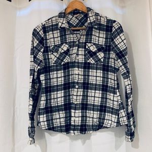 Black and white flannel button down